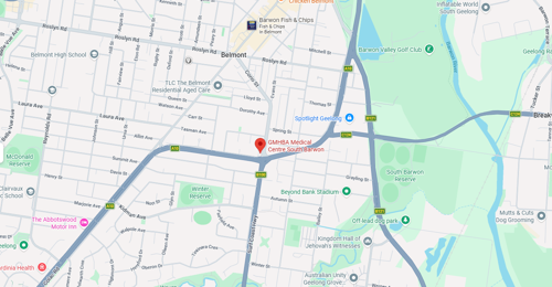 Google map location for South Barwon Medical Centre