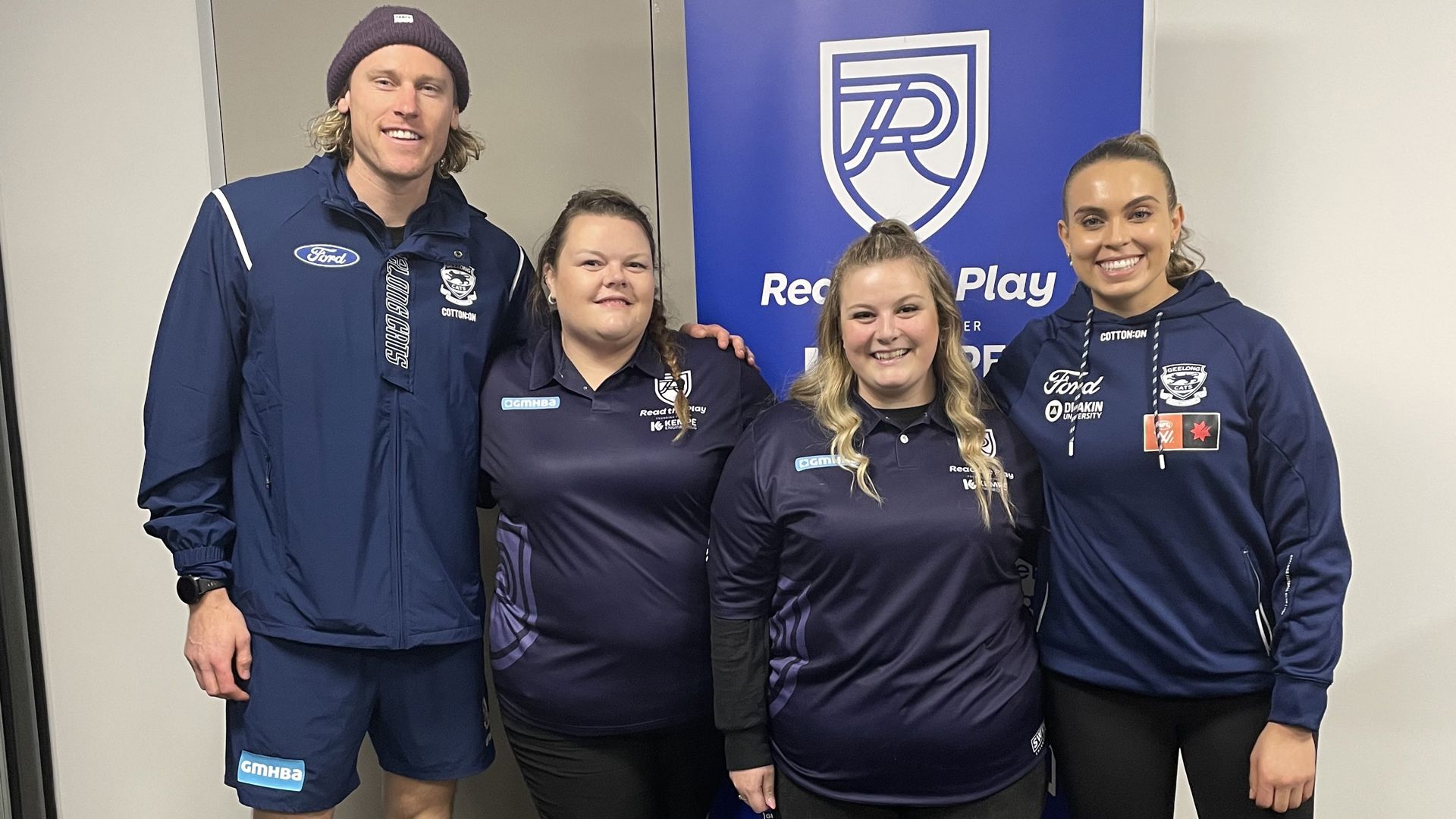 Read The Play - Mark and Claudia (ambassadors for RTP) with Sam and Jenna program delivery volunteers