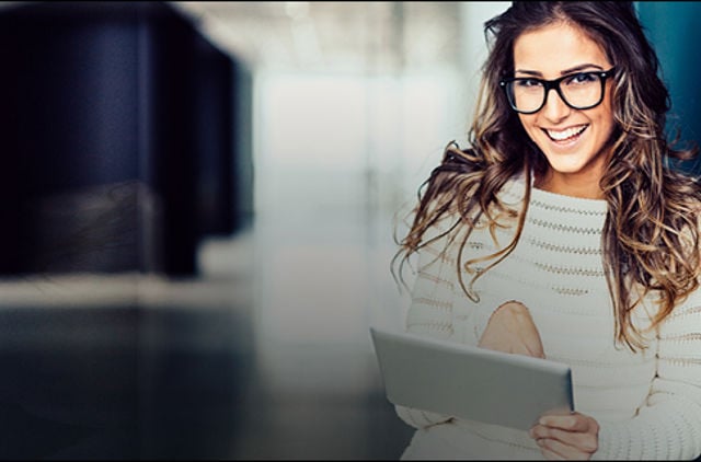 Woman buying a pair of glasses