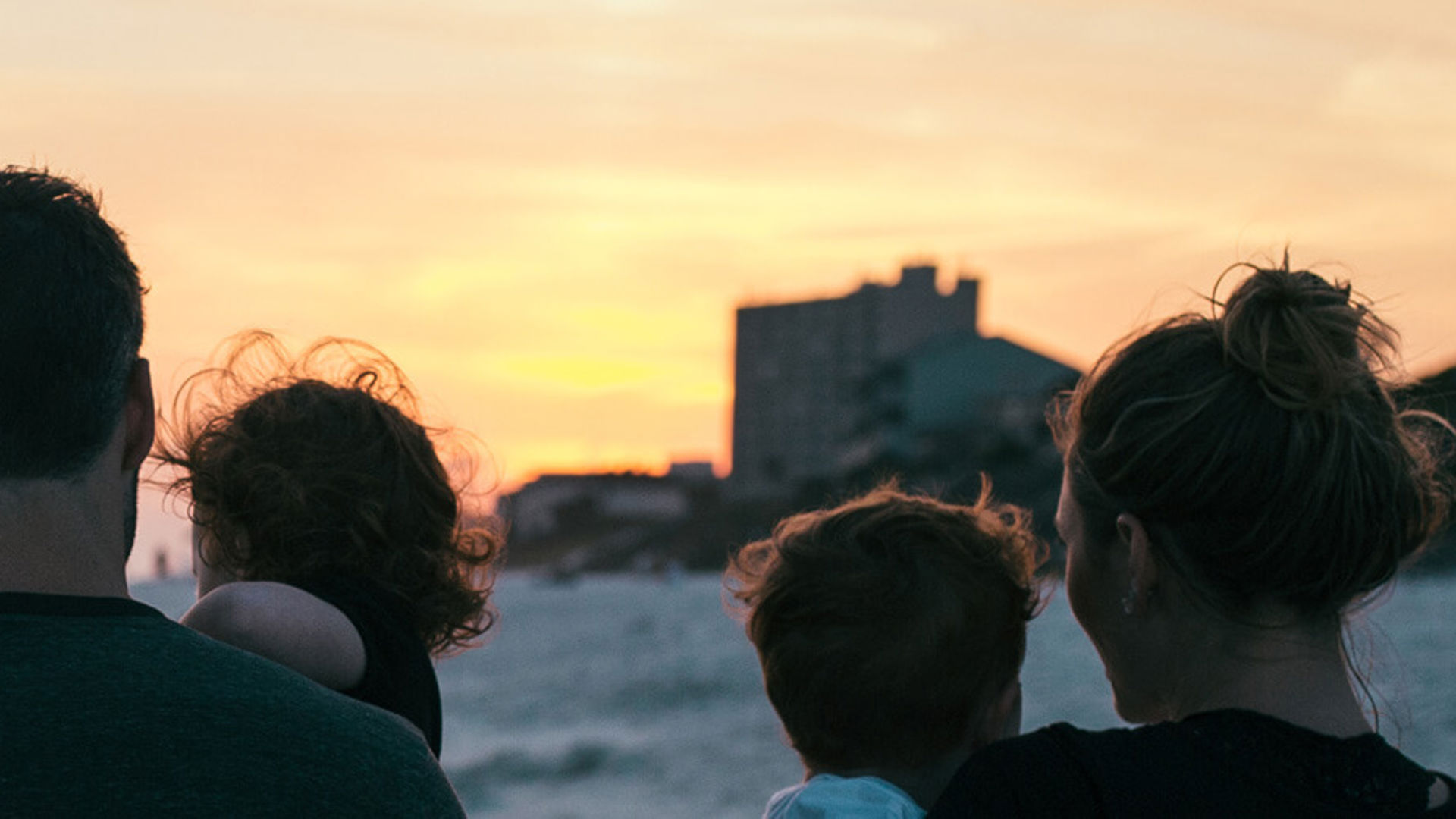 People enjoying the sunset