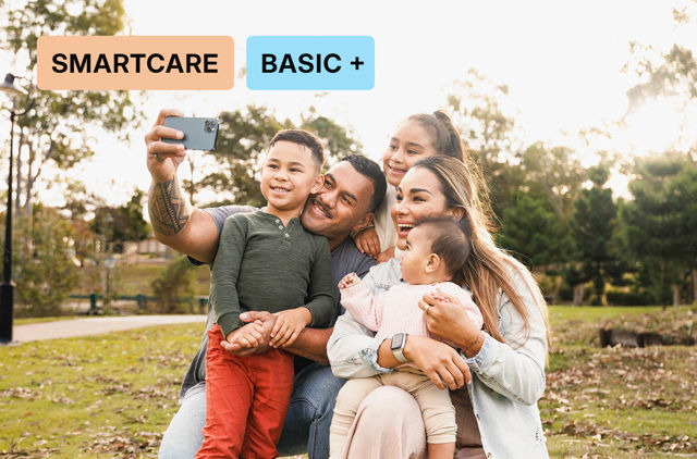 Family with SmartCare Extras and Basic Hospital